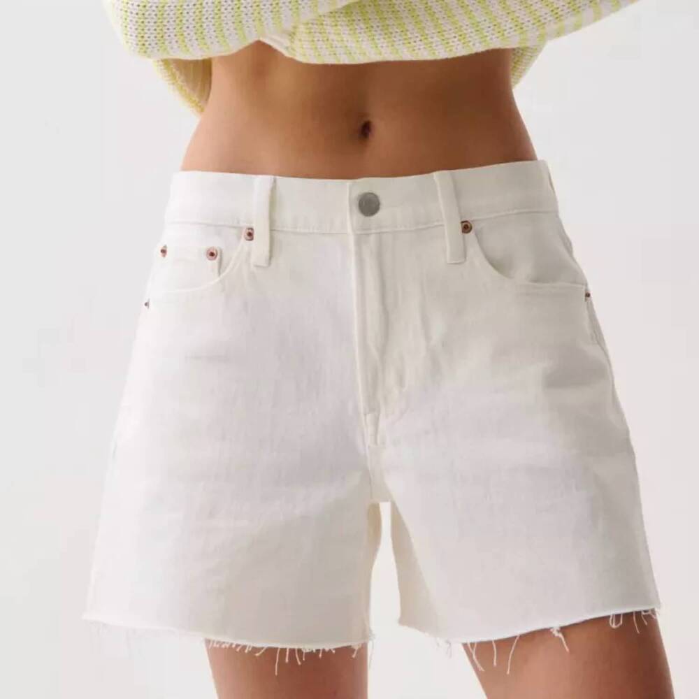 NEW PISTOLA kennedy mid rise short in antique white
